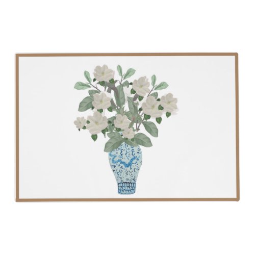 Magnolia Magnolias Dragon Blue Ginger Jars Jar  Placemat