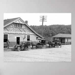 Magnolia, Mass. Train Station, 1906 Poster