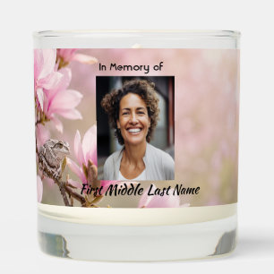 Magnolia Memorial Prayer Card Photo Keepsake Scented Candle