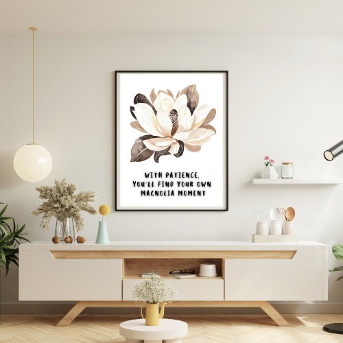 Magnolia Moment Watercolor Poster 