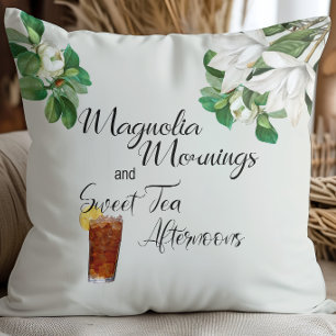 Magnolia Mornings Sweet Tea Afternoon Southern Outdoor Pillow