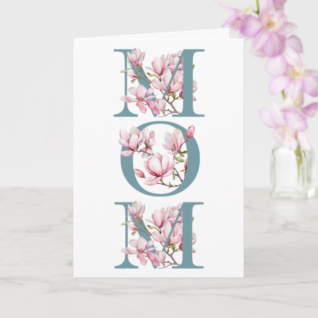 Magnolia Mother's Day Greeting Card (Orchid)