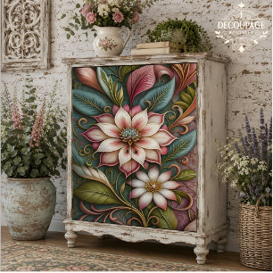 Magnolia Nouveau Art Decoupage Tissue Paper