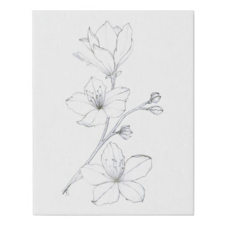 Magnolia Observation Faux Canvas Print