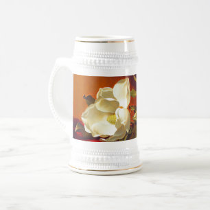 Magnolia on Red Velvet Martin Johnson Heade Beer Stein