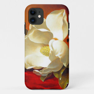 Magnolia on Red Velvet Martin Johnson Heade iPhone 11 Case