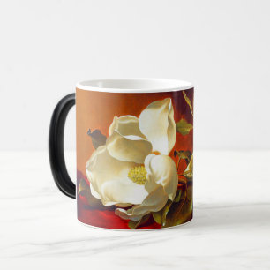 Magnolia on Red Velvet Martin Johnson Heade Color Morph Mug
