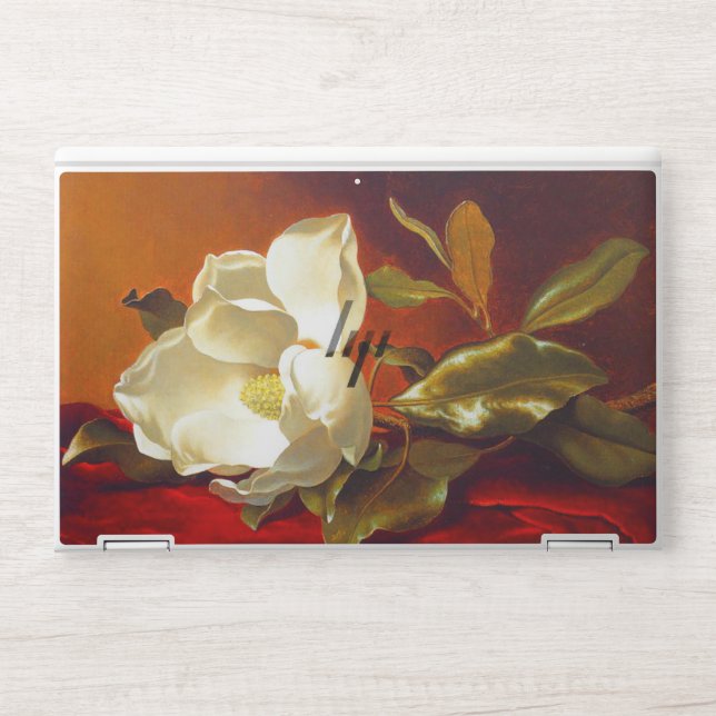 Magnolia on Red Velvet Martin Johnson Heade HP Laptop Skin (Front)