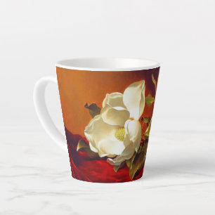 Magnolia on Red Velvet Martin Johnson Heade Latte Mug