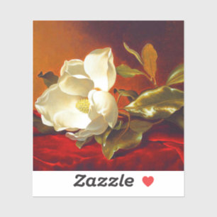 Magnolia on Red Velvet Martin Johnson Heade Sticker