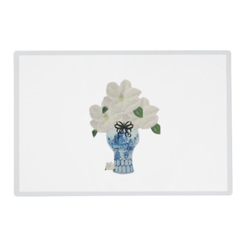 Magnolia Painted Blue and White Ginger Jar Placemat