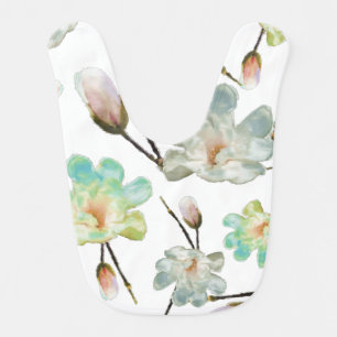 Magnolia Pattern Baby Bib