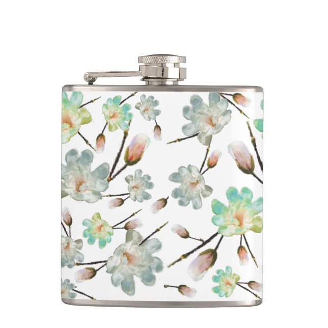 Magnolia Pattern Flask (Front)