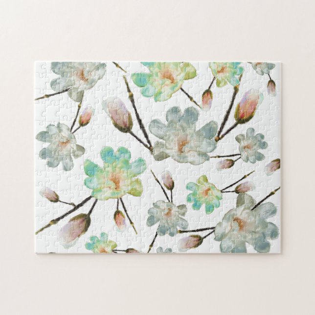 Magnolia Pattern Jigsaw Puzzle (Horizontal)