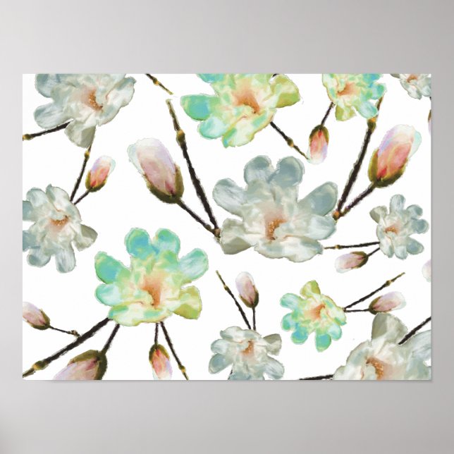 Magnolia Pattern Poster (Front)