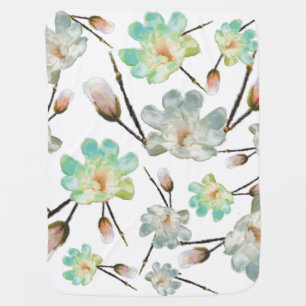 Magnolia Pattern Receiving Blanket