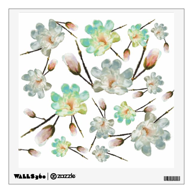 Magnolia Pattern Wall Decal (Front)