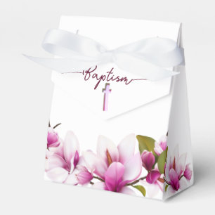 Magnolia Pink Floral Favor Boxes