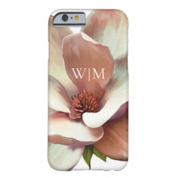 Magnolia, Pink, Monogram  Barely There iPhone 6 Case