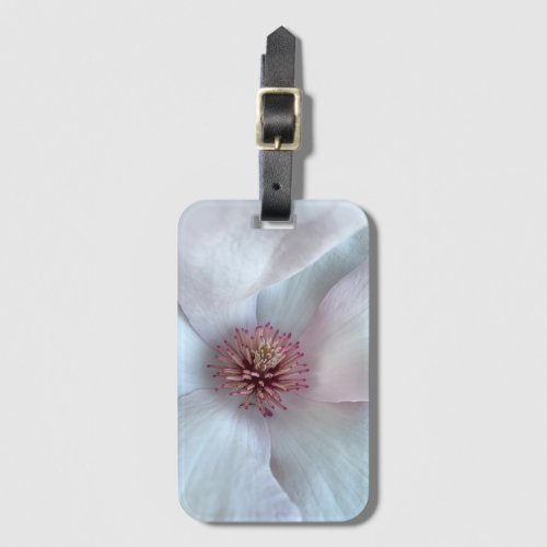Magnolia Pink White Bloom Flower Photo Luggage Tag