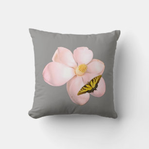 Magnolia Print, Value Poster Paper (Semi-Gloss) Throw Pillow