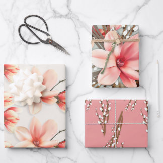 Magnolia Pussy Willows All Occasion Wrapping Paper Sheets