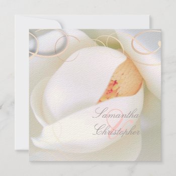 Magnolia/romantic Wedding Invitations by custom_stationery at Zazzle