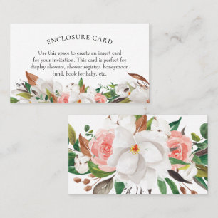 Magnolia Rose Cotton Enclosure Card