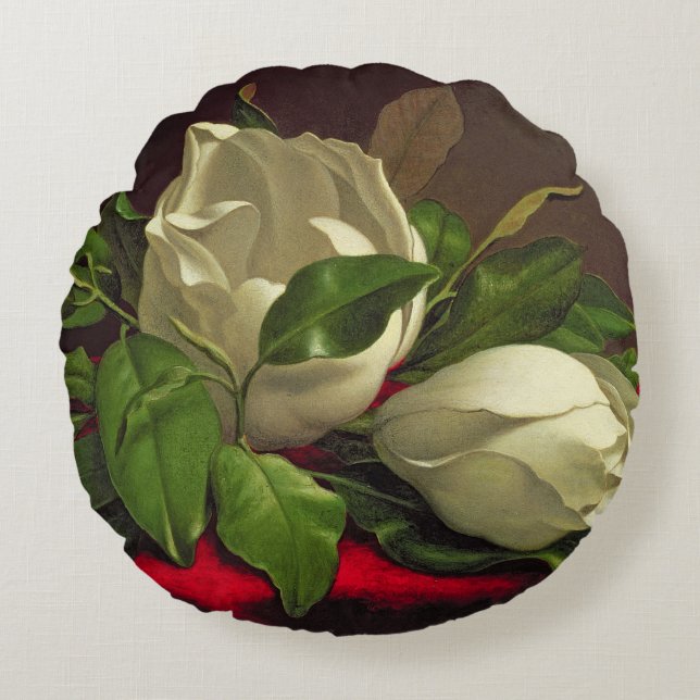 Magnolia Round Pillow (Front)