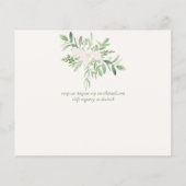 Magnolia Sage Green Floral Wedding Invites BUDGET (Back)