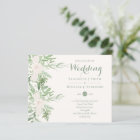 Magnolia Sage Green Floral Wedding Invites BUDGET