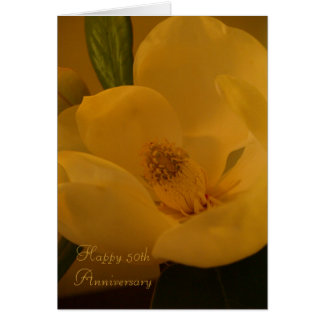 Magnolia Sateen" Happy 50th Anniversary Greeting C Card