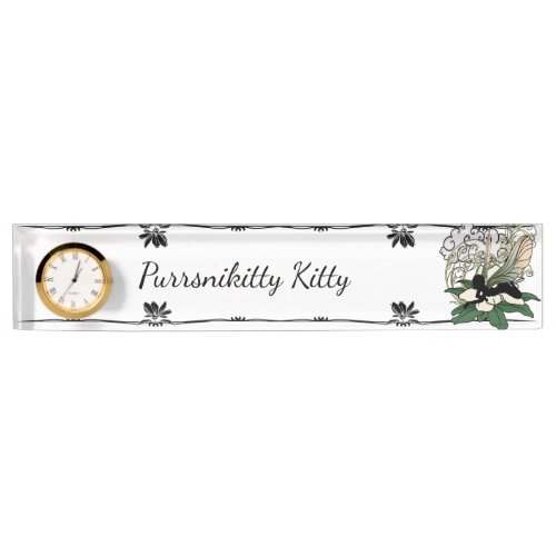 Magnolia Shadow Fairy Desk Name Plate