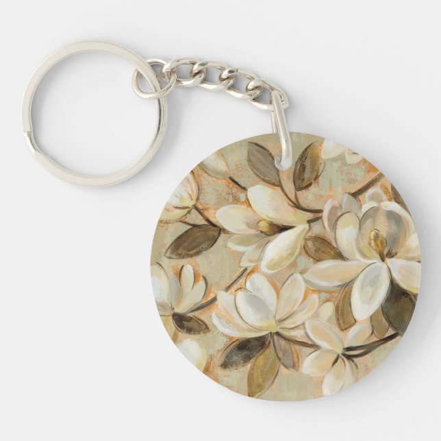 Magnolia Simplicity Cream Keychain (Front)