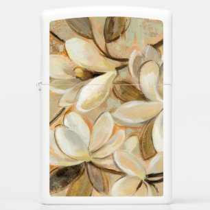Magnolia Simplicity Cream Zippo Lighter