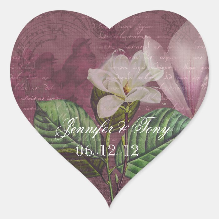 Magnolia Song Custom Heart Stickers