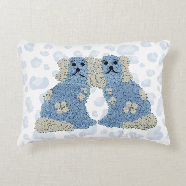 Magnolia Staffordshire Dogs Ginger  Jars Accent Pillow (Front)