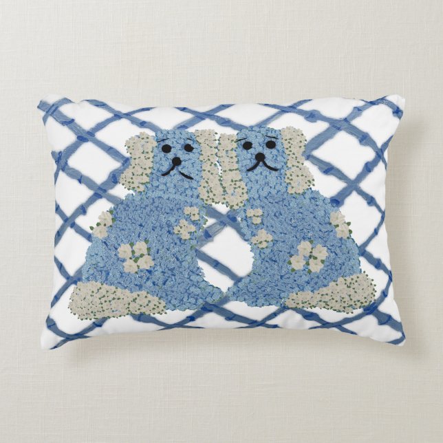 Magnolia Staffordshire Dogs Ginger  Jars Accent Pillow (Front)