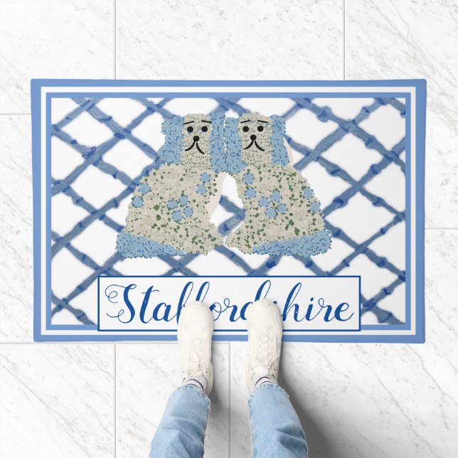 Magnolia Staffordshire Dogs Ginger  Jars Doormat (Indoor)