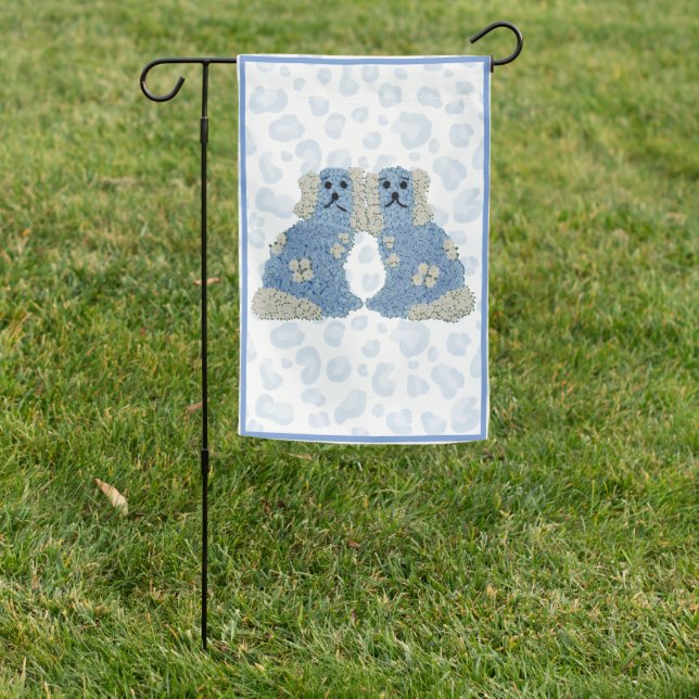 Magnolia Staffordshire Dogs Ginger Jars Jar  Garden Flag (In SItu)