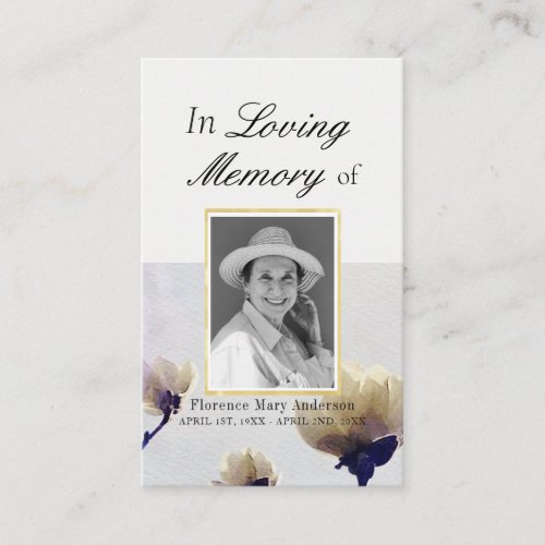 Magnolia Sympathy Memorial Photo Card