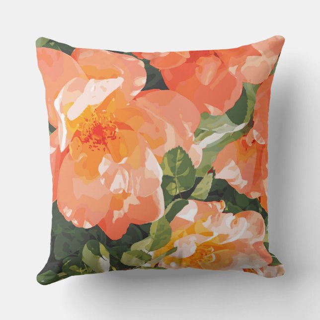 Magnolia Throw Pillow (Back)