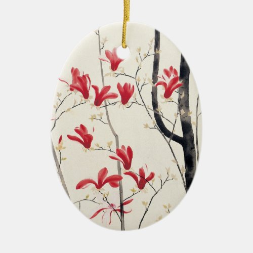 Magnolia Tree by Kobayashi Kokei Vintage Nature Ceramic Ornament