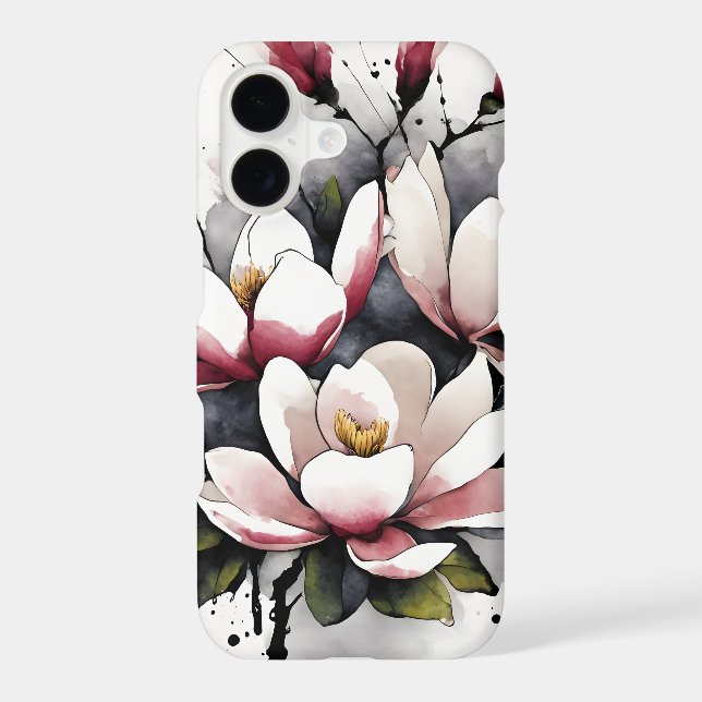 Magnolia - Watercolor flowers Case-Mate iPhone Case (Back)