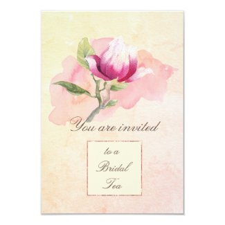 Magnolia Watercolor Tea Party Invitation