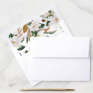 Magnolia Wedding Envelope Liner