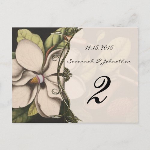 Magnolia Wedding Postcard