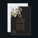 Magnolia Wedding Rings Gold Black Wedding Gifts Save The Date<br><div class="desc">Beautiful white Magnolia blossoms and gold wedding rings on a black background and gold text. In elegant gold colored text on a black background that matches the invitation set of the same design This is an enclosure card that can be inserted into the invitation envelope to indicate the gifts part...</div>