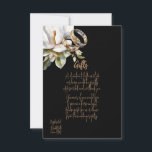 Magnolia Wedding Rings Gold Black Wedding Gifts Save The Date<br><div class="desc">Beautiful white Magnolia blossoms and gold wedding rings on a black background and gold text. In elegant gold colored text on a black background that matches the invitation set of the same design This is an enclosure card that can be inserted into the invitation envelope to indicate the gifts part...</div>
