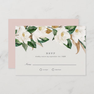 Magnolia Wedding RSVP Invitation